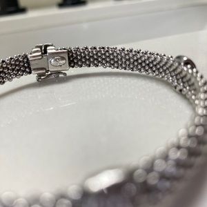 Diamond sterling silver bracelet